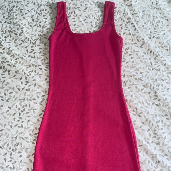 Mini Body-con Hot-pink Dress- Size M - Picture 3 of 3
